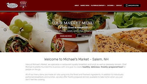 Bontra Web Design - Michael's Market - Michael's Flatbread Pizza Company